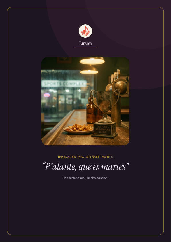 Página 1 del librito de «P'alante, que es martes»